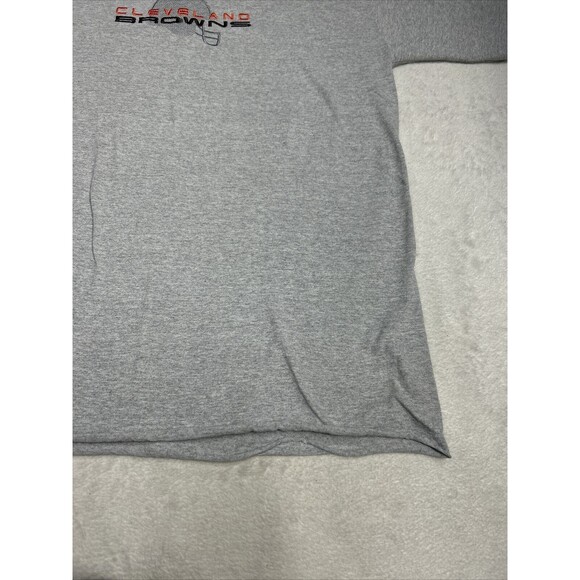 Vintage Majestic Cleveland Browns NFL Embroidered Gray T-Shirt Size Large Boxy - Picture 3 of 8